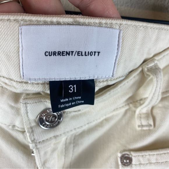 Current Elliot Cropped Boot Cut Front Patched Pockets Jeans in Wash Out Size 31 - Picture 10 of 10